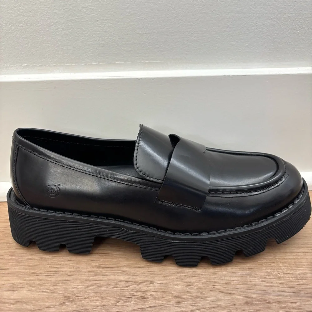 Born Sigge Black Leather Loafers Women Size 9.5 - Picture 3 of 10
